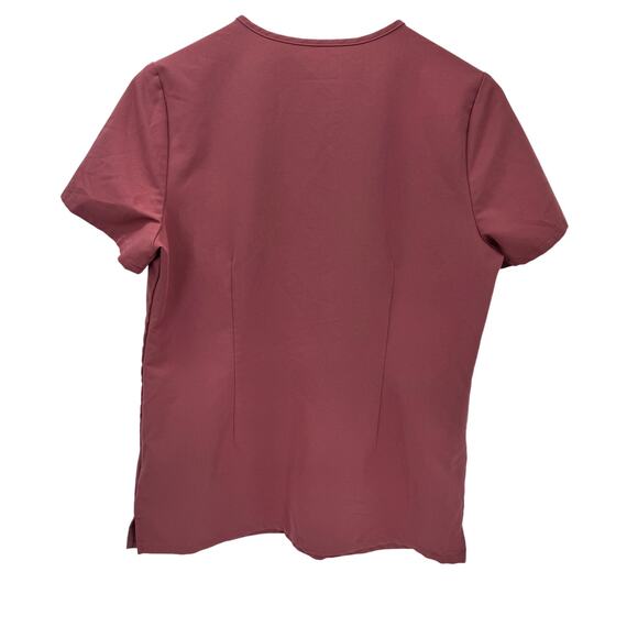 FIGS Scrub Top Casma Womens Small Mauve Pink Pullover Short Sleeve V-Neck - Picture 3 of 8